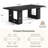 Farmhouse Dining Table For 6, 63-inch Rectangle Kitchen Table With Strong Geometric Frame For Kitchen & Dining & Living Room (natural)