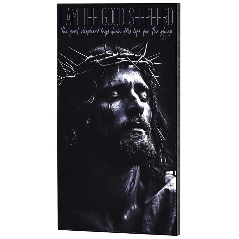 Plaque murale tête couronnée du Christ noir