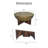 Arden Coffee Table Round Hammered Metal Top Mango Wood Base Antique Brass