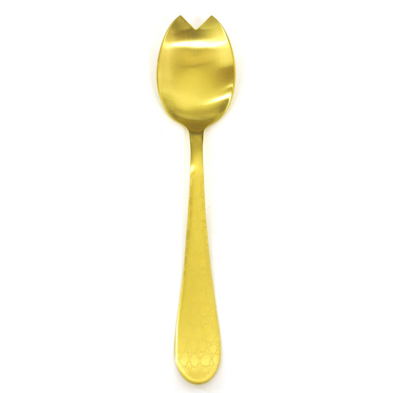 Coccodrillo Stainless Steel Serving Piece, Ice Gold
