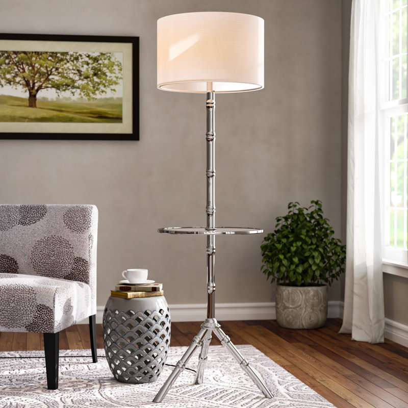 Lampe sur pied en métal 61,75 "Imler, Chrome