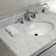 Edwardian Ceramic Rectangular Console Bathroom Sink with Overflow