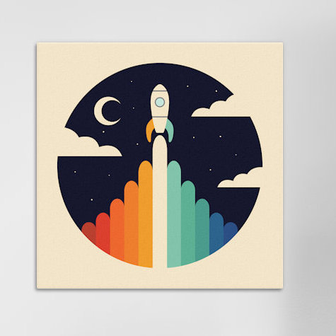 « Up »-impression sur toile, H 26 po x l 26 po x P 1,5 po, Toile