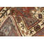 Tapis unique en coton 5 pi 0 po x 3 pi 0 po orange et rouille