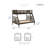 Izibella Modern & Contemporary Solid Wood Twin over Full Bunk Bed with Protective Guard Rails & Integrated Support Slats-981407572
