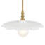 Luminaire suspendu en or brossé 18 po Odette avec abat-jour blanc Odette-87802247
