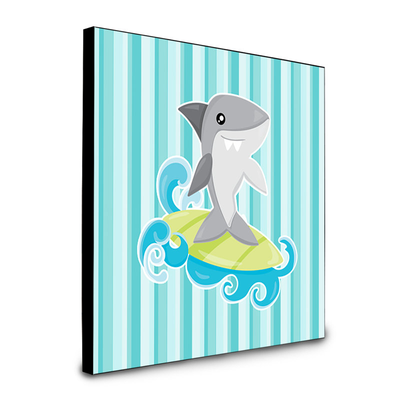 Panneau mural d’art requin surfy Durain