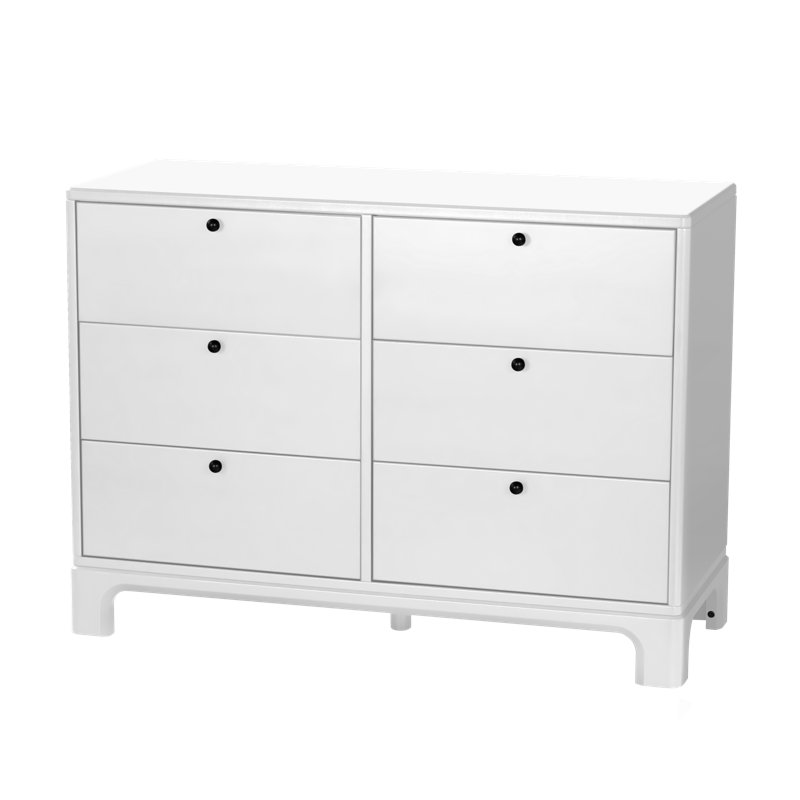 Commode 6 tiroirs Little Seeds Posey, Blanc