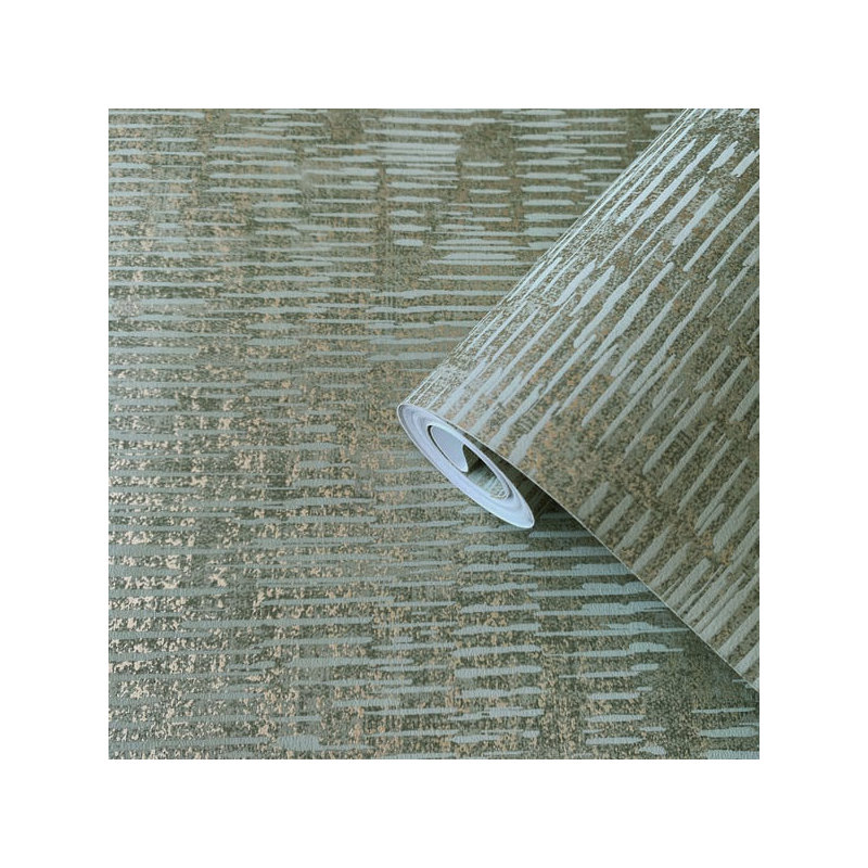 Elegance 10m x 53cm Glitter Wallpaper Roll, Green