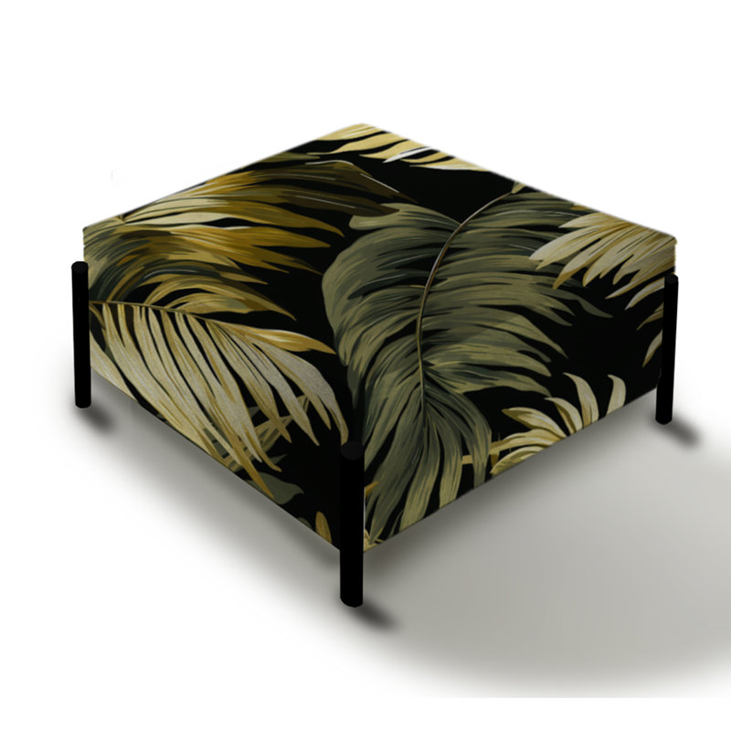 Palm Shadows Tropical Pattern - Tropical Large Square Ottoman