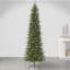 Elegant 9 Foot Natural Cut Narrow Dover Pine With Clear Lights