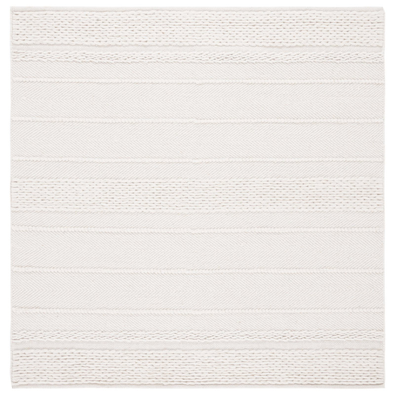 Kelwin Hand Woven Wool Solid Color Rug, Square 6'