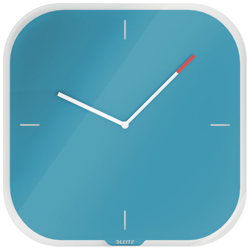 Cosy Glass Wall Clock, Blue
