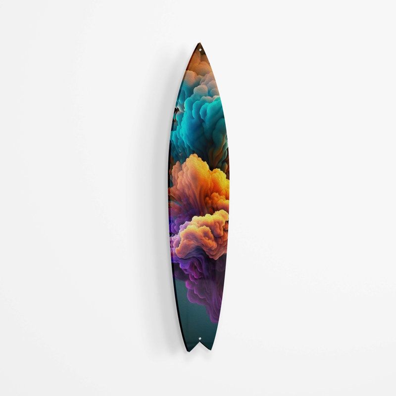 " Abstract Space Smoke Surfboard "