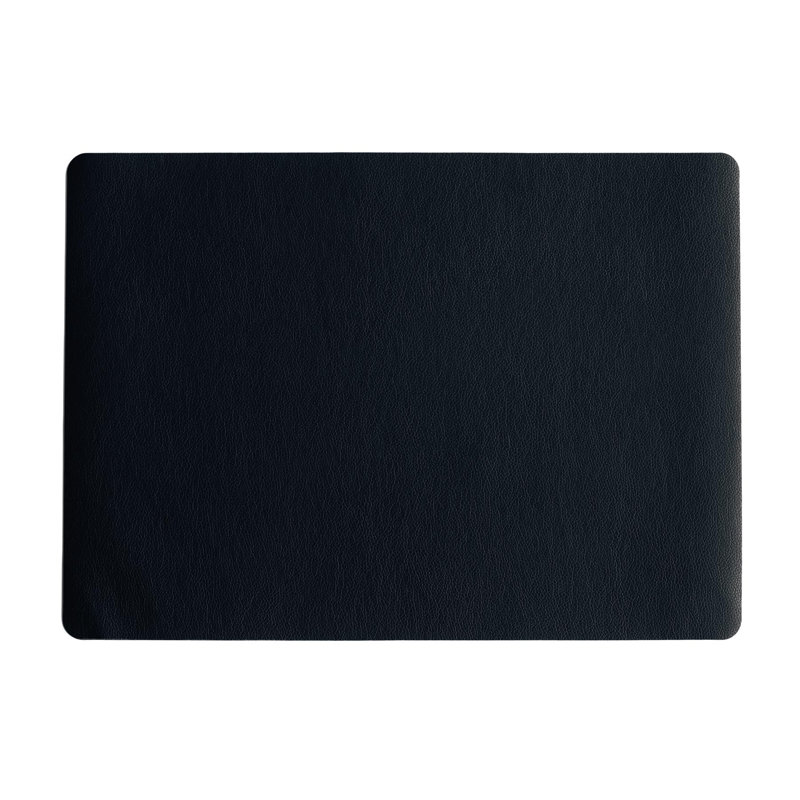 13'' Faux Leather Placemat Set of 4, Black