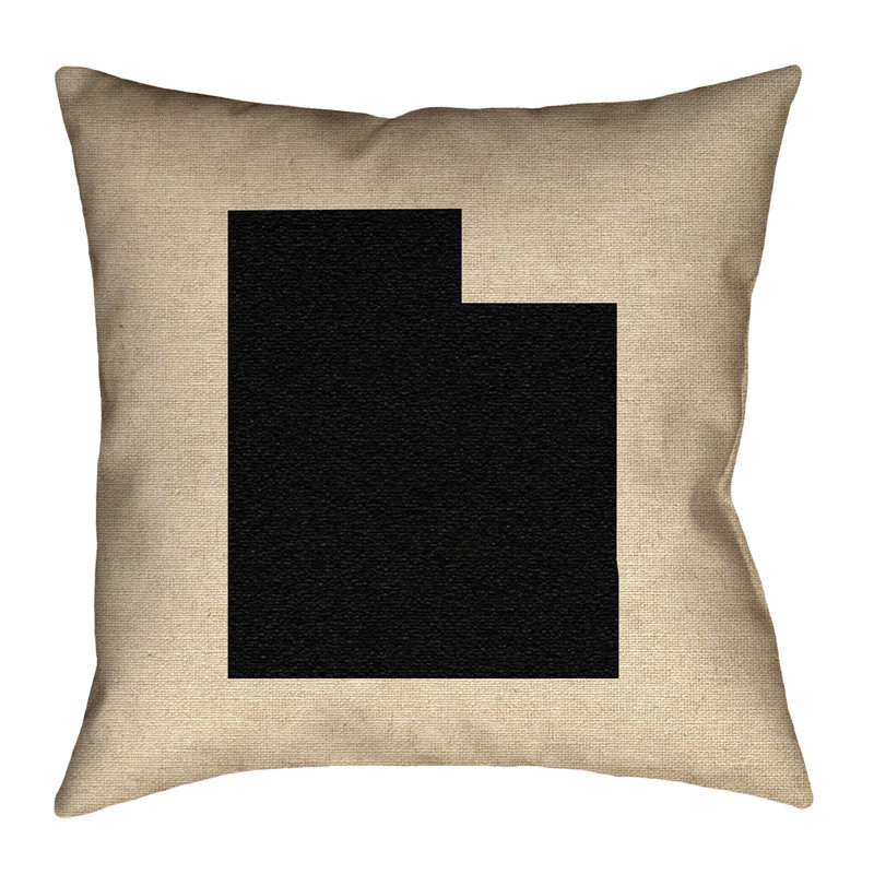 Coussin de sol Katelyn Smith Utah, Noir, 18 po x 18 po