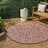 Leonora Bohemian Textured Weave Floral Red/Taupe Indoor/Outdoor Rug-463508637