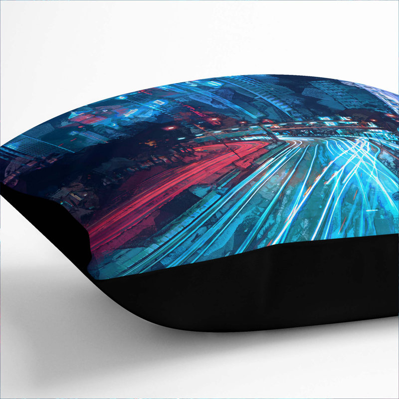 Square Cushion, 55cm H x 55cm W x 20cm D, Black