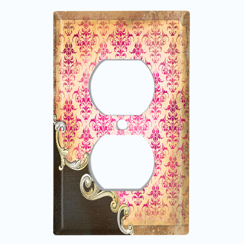Plaque murale d'interrupteur à bascule Damask Frame