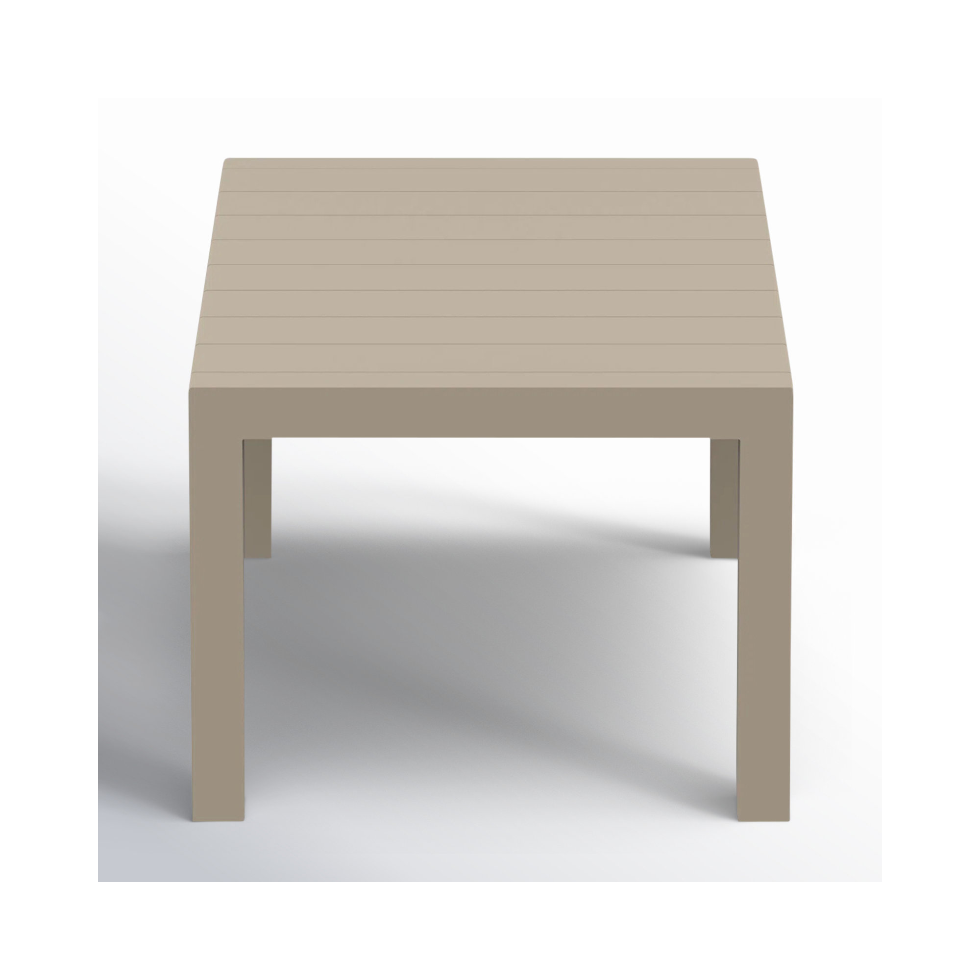 Spector Extendable Plastic Dining Table, 39" W x 70" L x 29.5" H, Taupe