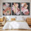 Pastel Parrot Tulips I, ensemble de 3 toiles encadrées sur toile-1970213034-1970213035