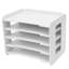 Gilmar 5 Tiers Paper Organizer Desktop Organizer Multifunctional Top Shelf for Office Storage