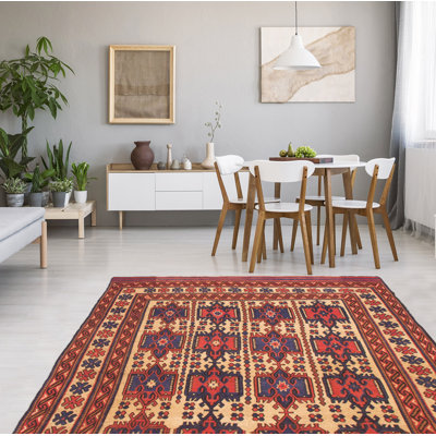 Tapis unique en laine noué à la main 6 pi 10 po x 8 pi 9 po nouvel âge Johen