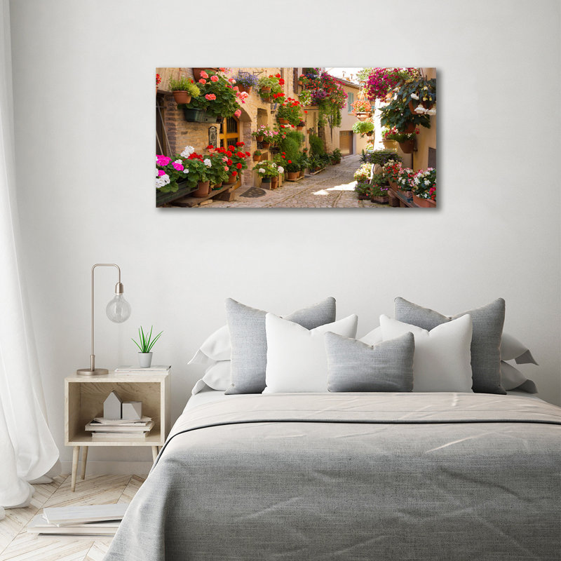 A Charming Street - Wrapped Canvas Print