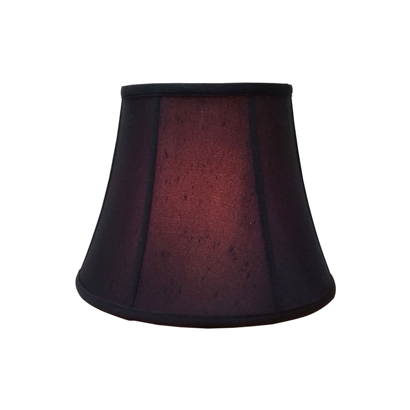 Abat-jour cloche modifié, Noir / Blanc cassé, H 13,5 po x l 18 po x P 18 po