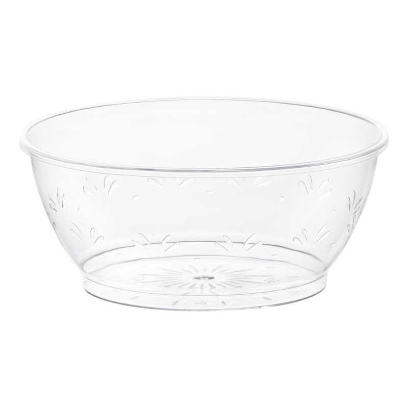 Bols à dessert ronds jetables en plastique transparent à motifs floraux (177 ml) - 240 bols