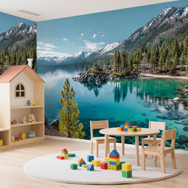 Adhésif mural amovible auto-adhésif Lake Tahoe Cove, L 99,6 po x l 144 po