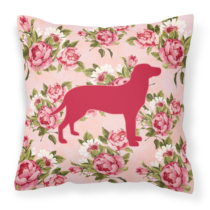  Coussin 14 "Labrador Shabby Elegance, Rose