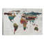 Painted World Map IV by Irena Orlov - Print on Canvas-101339469-101339470