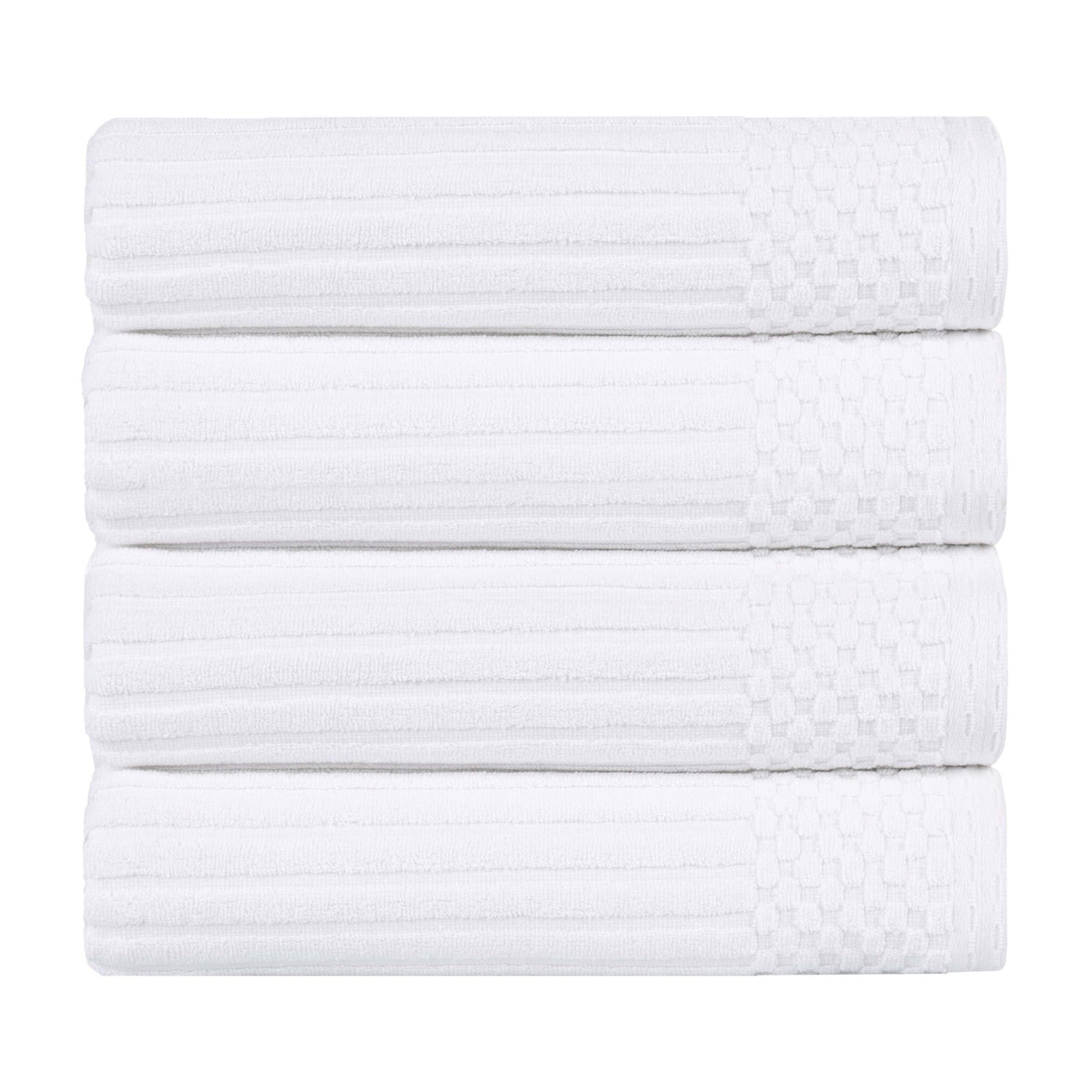 Kaeleah 4-Piece Cotton Towel Set, White