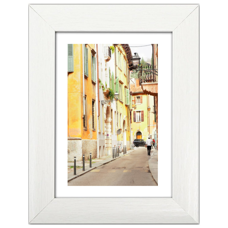 Picture Frame with Mat, White