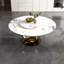 53" Round Dining Table with 360° Rotating Lazy Susan - Scratch/Heat-Resistant Sintered Stone Tabletop, for Dining Room, Kitchen, Dinette, Compact Space(Table Only)-816515124