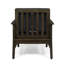 Fauteuil club gris foncé - Bois pour un espace extérieur élégant avec une structure moderne