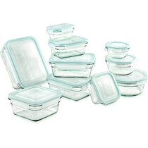 Glasslock 10-Piece 480ml Glass Food Storage Containers W Easy Open