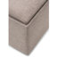 Repose-pieds de rangement pour table basse moderne en tissu d'aspect lin de 35 po avec 4 plateaux rabattables Avalon-486415783