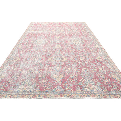 One-of-a-Kind Muted Red Traditional 7X11 Oriental Area Rug