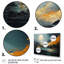 Gris et jaune, paysage de montagne abstrait III - paysage abstrait-1110960479-1110960476