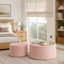 Ensemble de 2 poufs cylindriques rembourrés-1815984023-1815984026