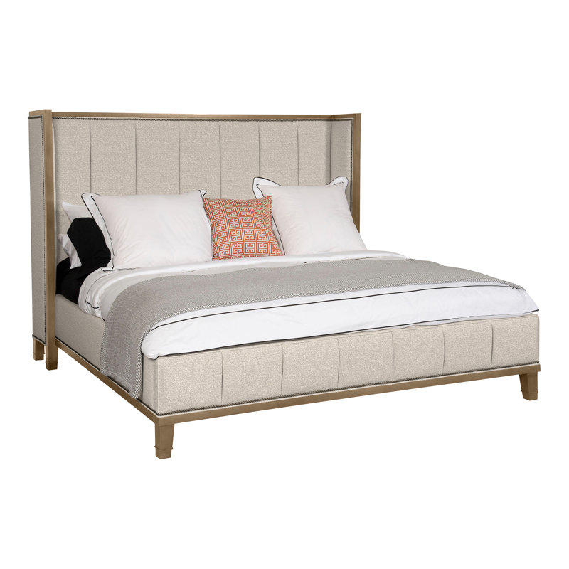 Mattingly Solid Wood Wingback Bed, Nadia Steam, Yes, Hampton