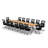 Rectangle 14 Person 80'' L Training Table and Chair Set with Cable Management-86134231