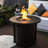 30Inch Propane Round Fire Table, 40000Btu, Steel Lid Flame Adjustable 40000Btu Round, For Garden-1957308773