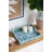 16X13X2" Decorative Rectangle Tray With Blue And White Capiz Design