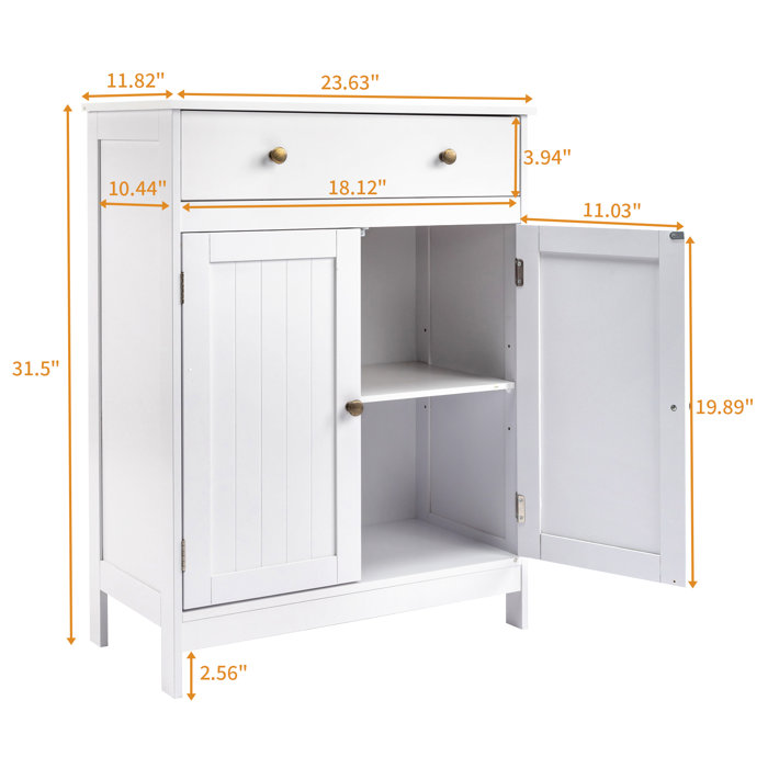 Winston Porter Gyala Freestanding Bathroom Cabinet & Reviews | Wayfair