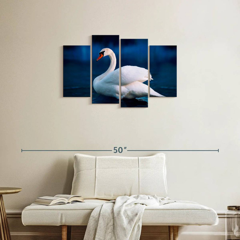 Cygne blanc pur Brampt, H 22 po x l 36 po