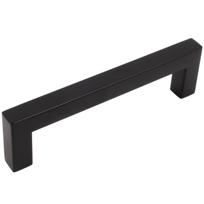 Contemporary Square Cabinet Pull, 96 Millimeters, Stanless Steel Base Material, By Stone Harbor Hardware