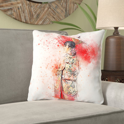  Girl Throw Pillow